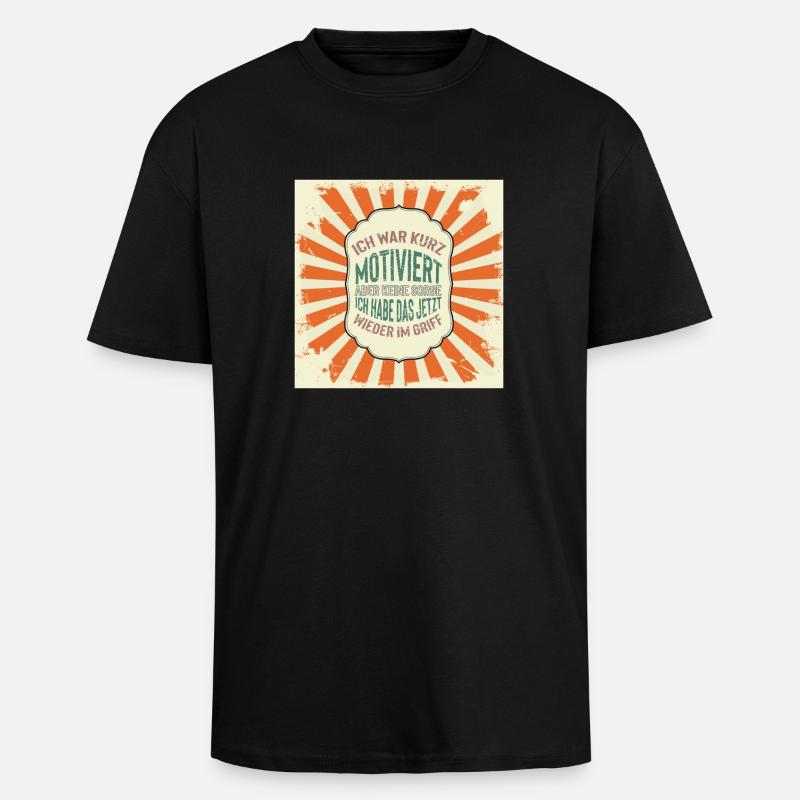 Short motive à dire design - T-shirt unisexe oversize épais - noir