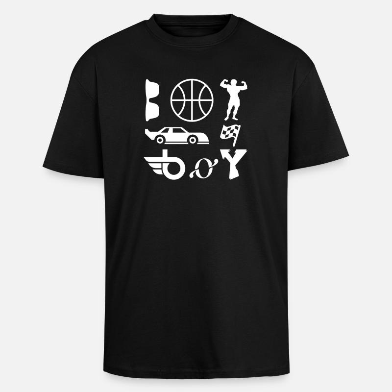 Junge - Oversized Heavyweight Unisex T-Shirt - Schwarz