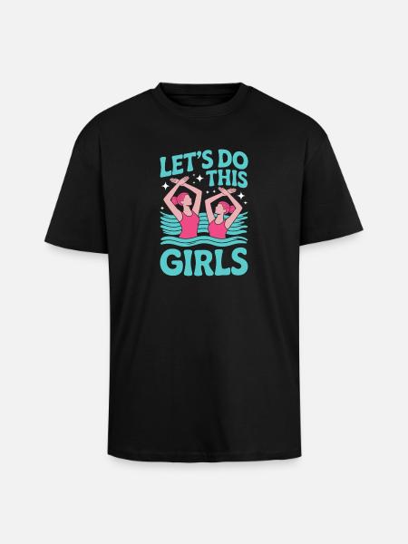 Synchronschwimmen Kunstschwimmen Wassersport - Oversized Heavyweight Unisex T-Shirt - Schwarz