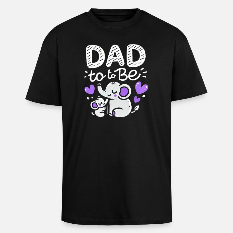 Vater wird Elefant Baby Enthüllung, Väter - Oversized Heavyweight Unisex T-Shirt - Schwarz