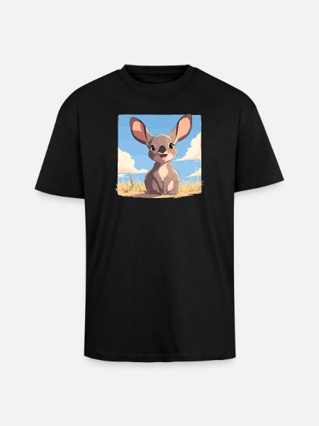 Wallabys Wallaby - Oversized Heavyweight Unisex T-Shirt - Schwarz