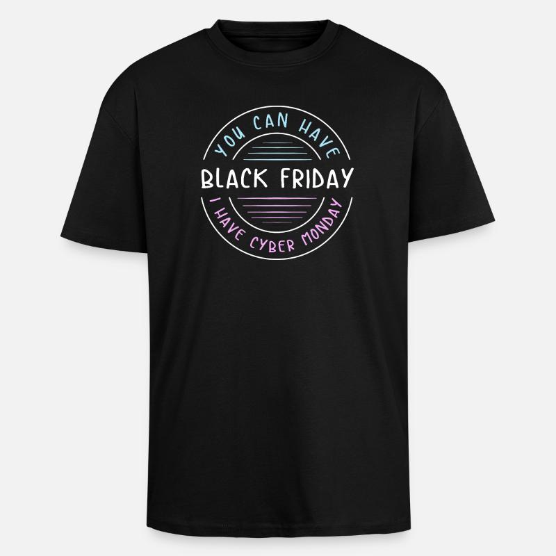 Kaufrausch Cyber Monday - Oversized Heavyweight Unisex T-Shirt - Schwarz