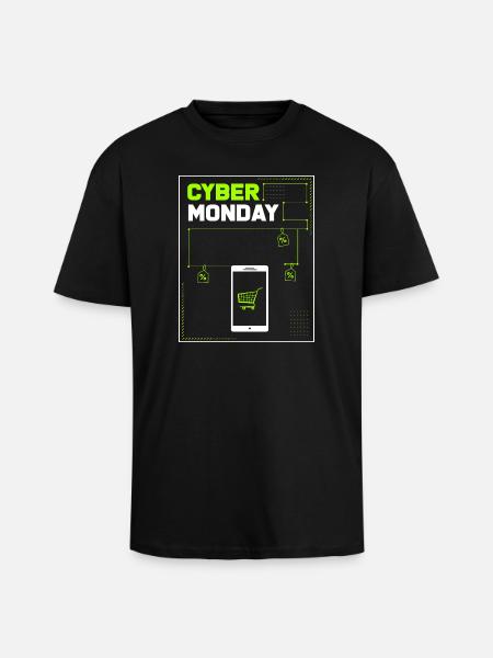Kaufrausch Cyber Monday - Oversized Heavyweight Unisex T-Shirt - Schwarz
