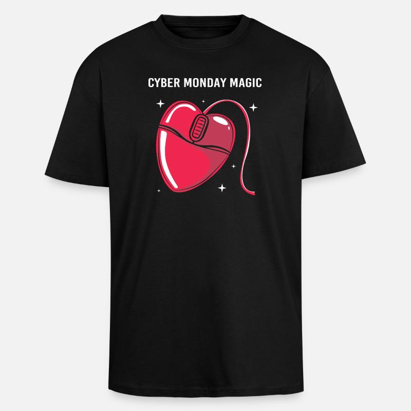 Kaufrausch Cyber Monday - Oversized Heavyweight Unisex T-Shirt - Schwarz