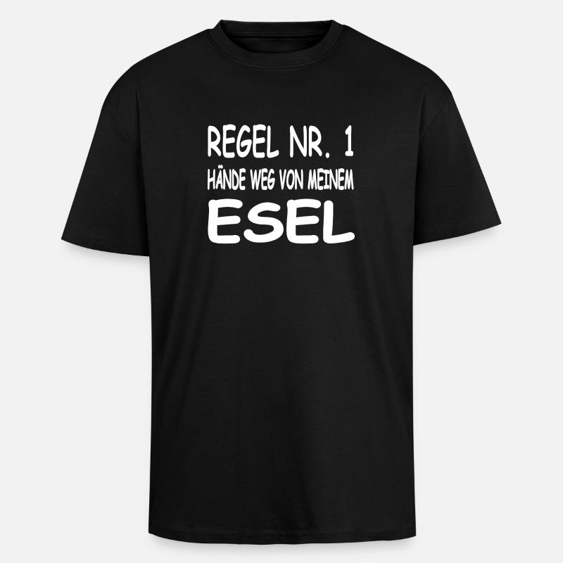 Esel - Oversized Heavyweight Unisex T-Shirt - Schwarz