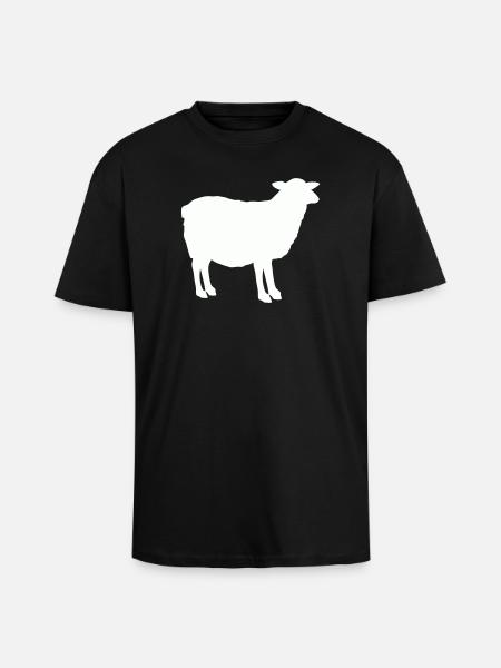 Sheep Silhouette - Unisex Oversized Heavyweight T-shirt - black