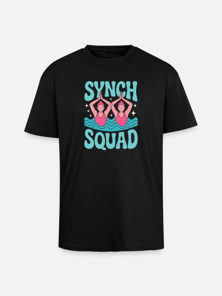 Synchronschwimmen Kunstschwimmen Wassersport - Oversized Heavyweight Unisex T-Shirt - Schwarz