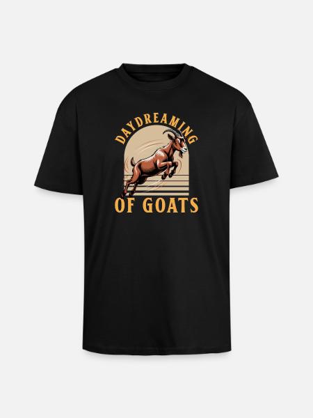 Drôle d’animal de la ferme chèvre - T-shirt unisexe oversize épais - noir