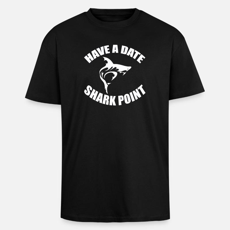 HAVE A DATE - SHARK POINT - Unisex Oversized Heavyweight T-shirt - black