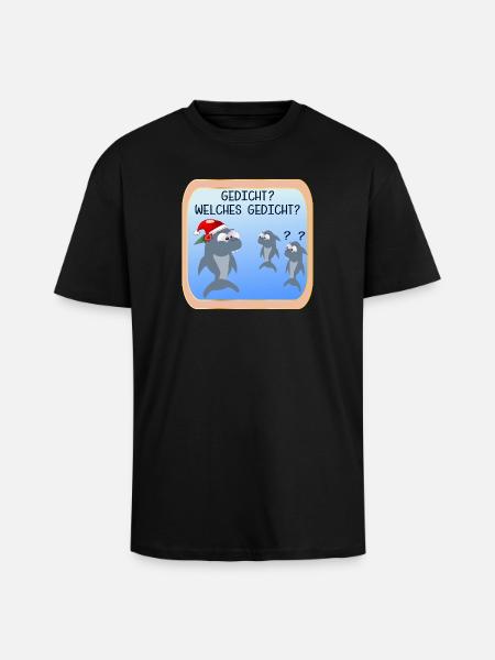WEIHNACHTEN TRADITION WEIHNACHTSGEDICHTE - Oversized Heavyweight Unisex T-Shirt - Schwarz