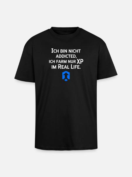Farm XP Im Real Life - Oversized Heavyweight Unisex T-Shirt - Schwarz