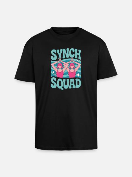 Synchronschwimmen Kunstschwimmen Wassersport - Oversized Heavyweight Unisex T-Shirt - Schwarz