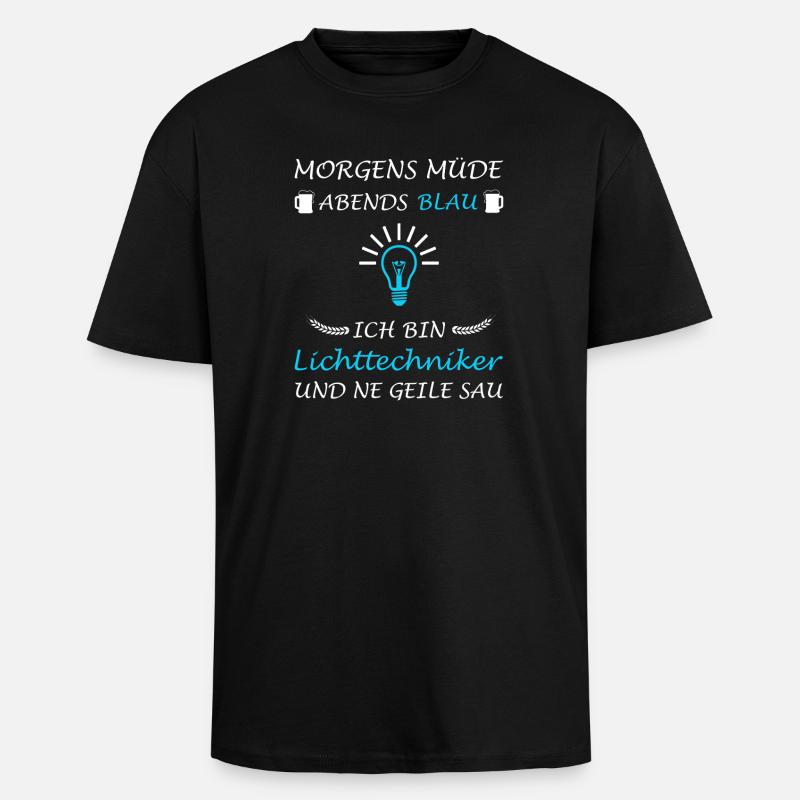 Lichttechniker Lichttechnik Spruch Lichtdesigner - Oversized Heavyweight Unisex T-Shirt - Schwarz
