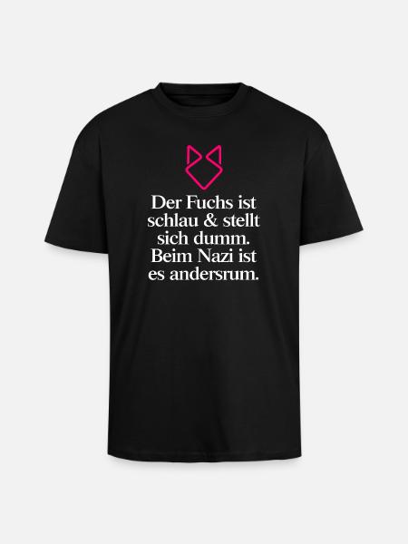 Gegen Rechts - Oversized Heavyweight Unisex T-Shirt - Schwarz