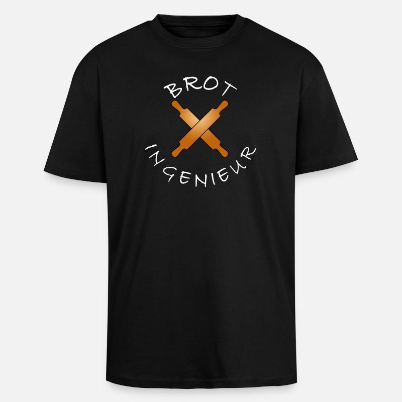 Déclaration de BROTINGENIEUR Bäcker - T-shirt unisexe oversize épais - noir