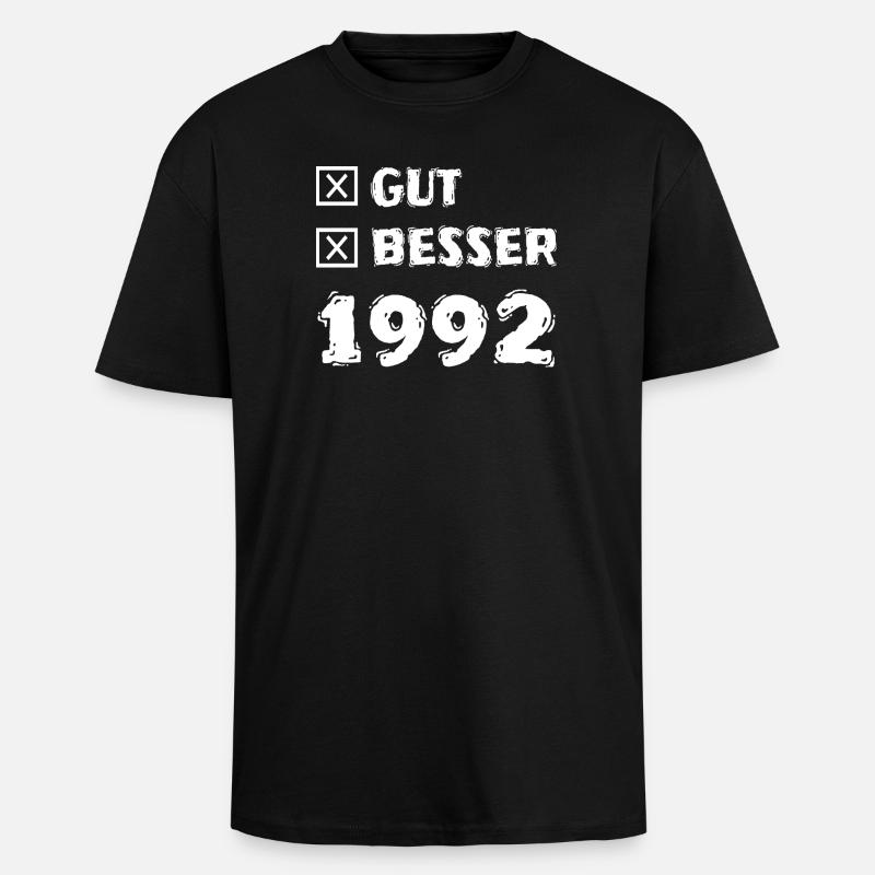 Gut 1992 - Oversized Heavyweight Unisex T-Shirt - Schwarz