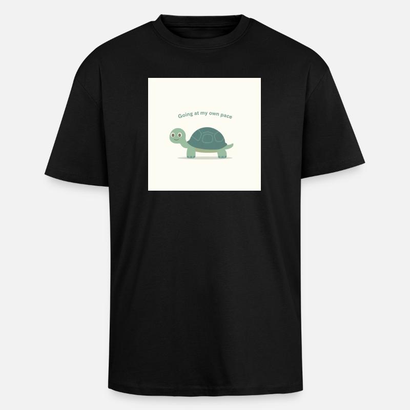 Turtle  - Oversized Heavyweight Unisex T-Shirt - Schwarz