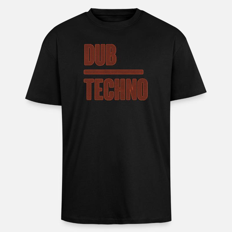 Dub Techno Mesh Neon - T-shirt unisexe oversize épais - noir