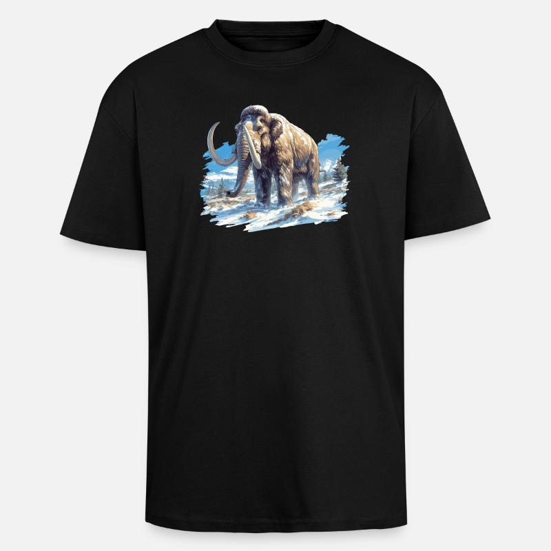 Mammuts Mammut - Oversized Heavyweight Unisex T-Shirt - Schwarz