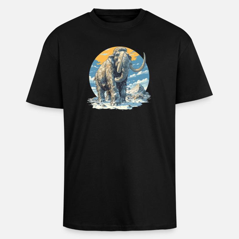 Mammuts Mammut - Oversized Heavyweight Unisex T-Shirt - Schwarz