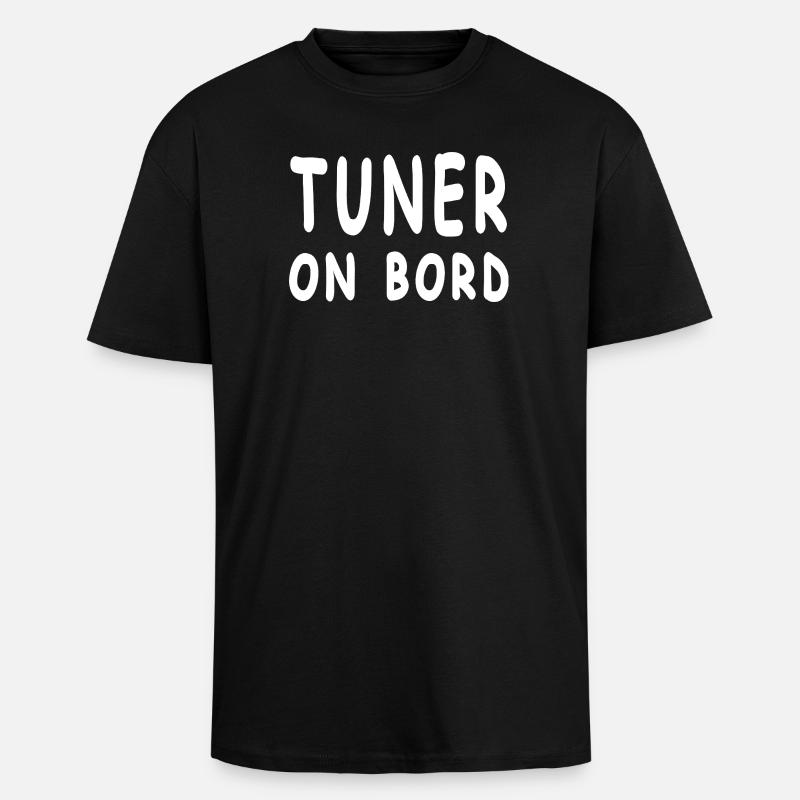 Tuner - Oversized Heavyweight Unisex T-Shirt - Schwarz