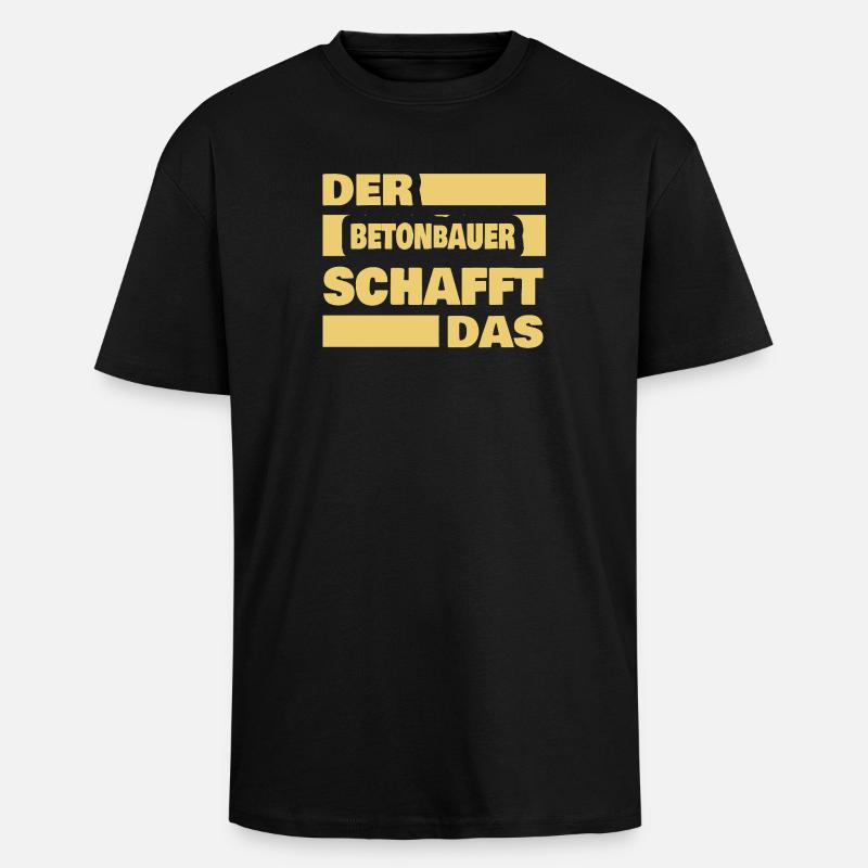 Work Concrete Worker - Unisex Oversized Heavyweight T-shirt - black