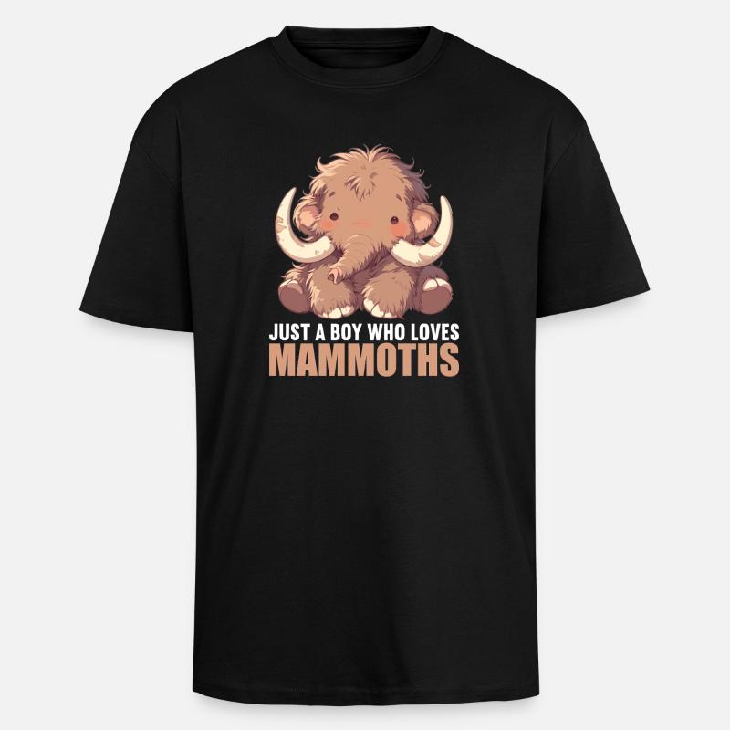Mammuts Mammut - Oversized Heavyweight Unisex T-Shirt - Schwarz