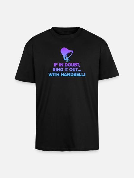 Choir Music Instrument Handbell Choir - Unisex Oversized Heavyweight T-shirt - black