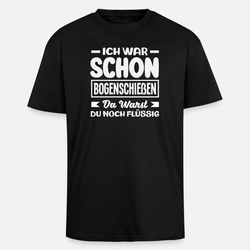 Bogenschießen Bogenschütze Geschenk - Oversized Heavyweight Unisex T-Shirt - Schwarz