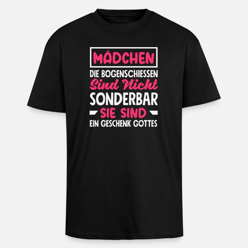 Bogenschießen Bogenschütze Geschenk - Oversized Heavyweight Unisex T-Shirt - Schwarz