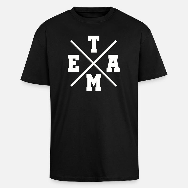 Team - Oversized Heavyweight Unisex T-Shirt - Schwarz