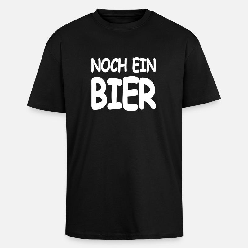 Bier - Oversized Heavyweight Unisex T-Shirt - Schwarz