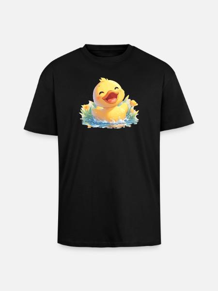 Ducks Duck - Unisex Oversized Heavyweight T-shirt - black