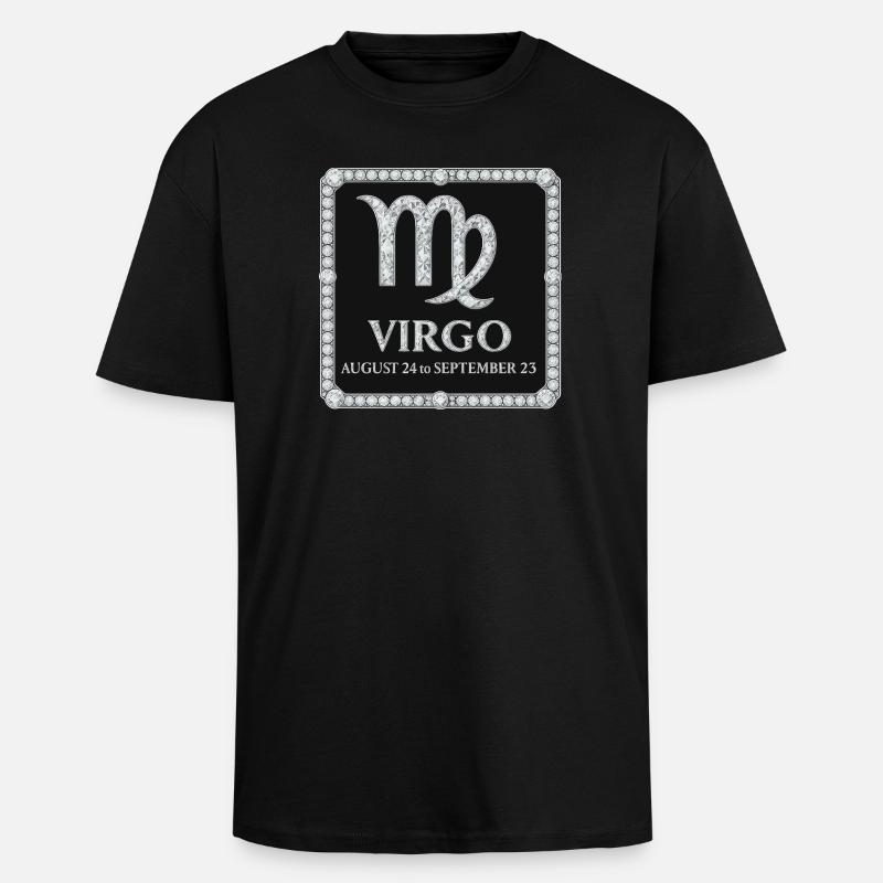 Sternzeichen Jungfrau - Oversized Heavyweight Unisex T-Shirt - Schwarz