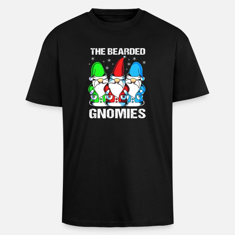 Gnome Bart - T-shirt unisexe oversize épais - noir