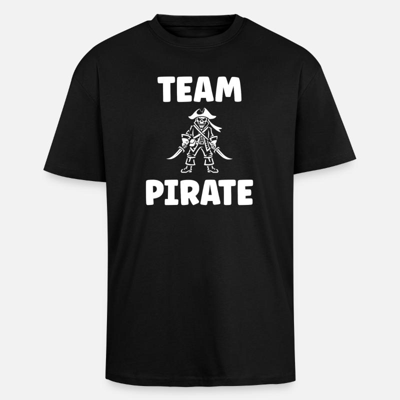 Equipe Pirate Silhouette - T-shirt unisexe oversize épais - noir