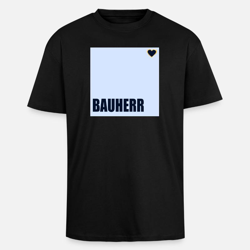 CONSTRUCTEUR DE MAISONS HERZ - T-shirt unisexe oversize épais - noir