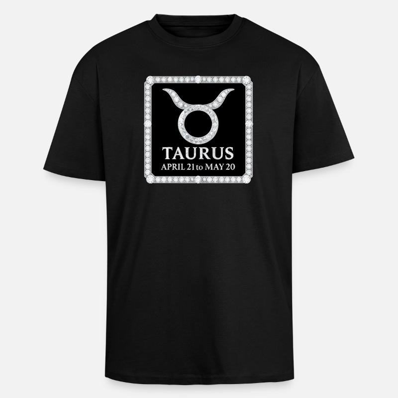 Sternzeichens Stier - Oversized Heavyweight Unisex T-Shirt - Schwarz