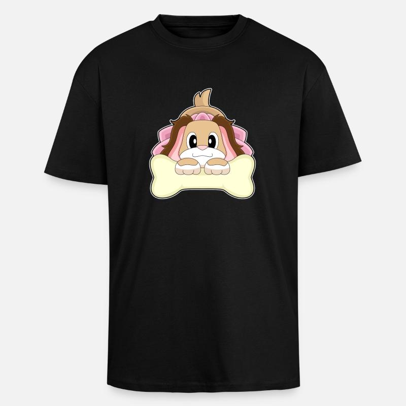 Chien Voile de mariée Mariage - T-shirt unisexe oversize épais - noir