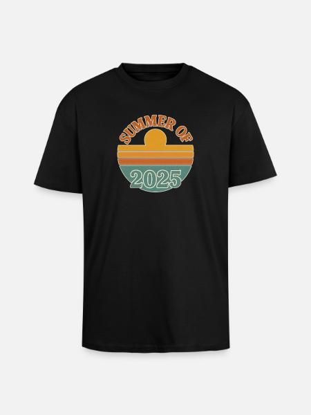 Summer 2025 Retro Design - Unisex Oversized Heavyweight T-shirt - black