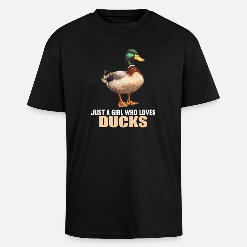 Ducks Duck - Unisex Oversized Heavyweight T-shirt - black