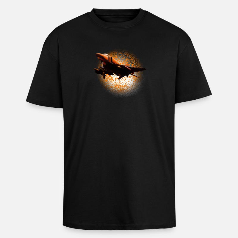 F-4 Phantom - T-shirt unisexe oversize épais - noir