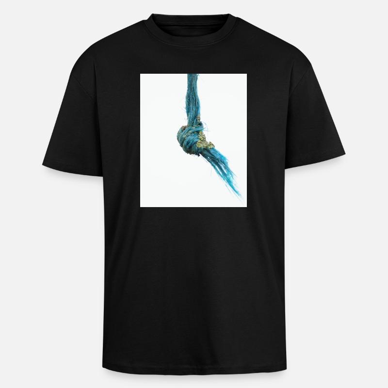 Ich bin ein ausgefranster Knoten - Oversized Heavyweight Unisex T-Shirt - Schwarz