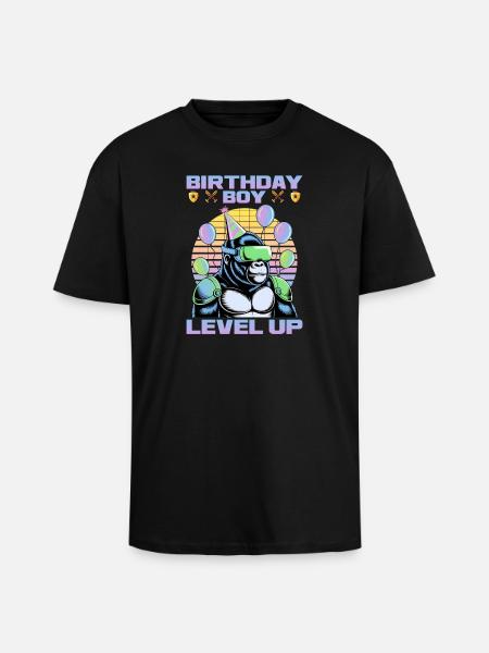 Birthday Gamer VR - Oversized Heavyweight Unisex T-Shirt - Schwarz