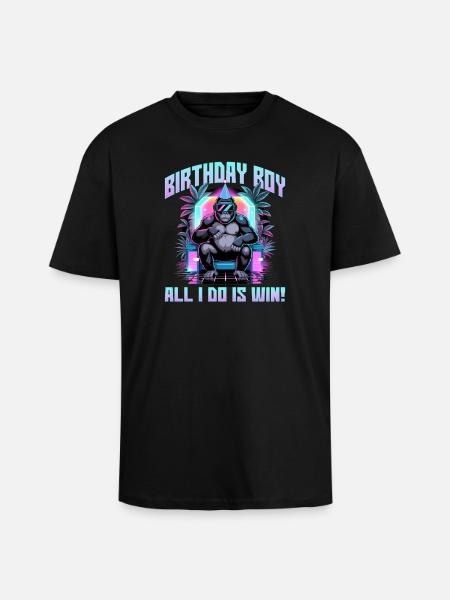 Birthday Gamer VR - Oversized Heavyweight Unisex T-Shirt - Schwarz