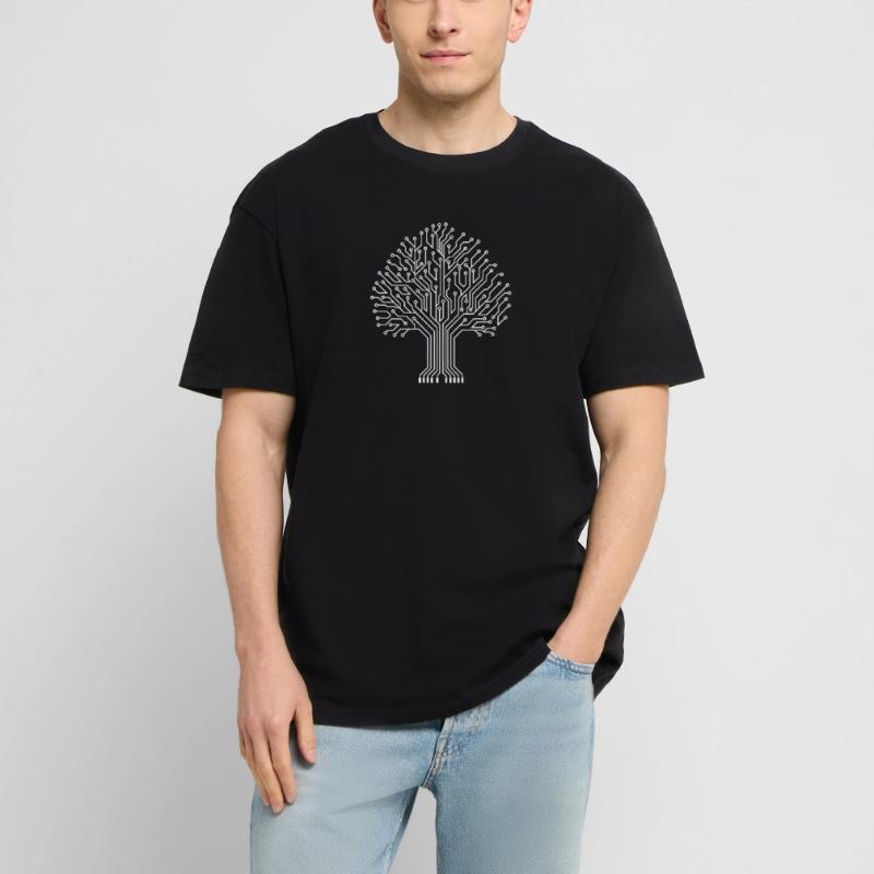Binary Tree Joke Electrical Engineer Geek Humor Unisex Oversized Heavyweight T-shirt