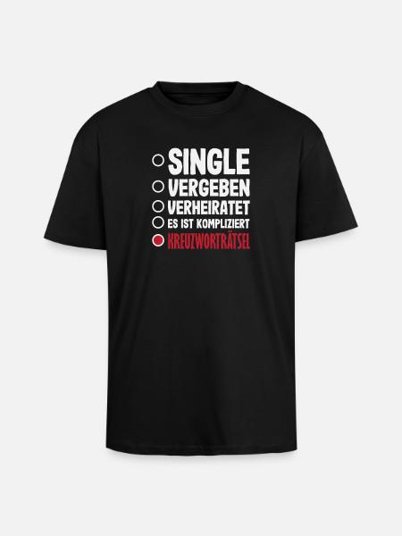 Mots croisés Humour - T-shirt unisexe oversize épais - noir