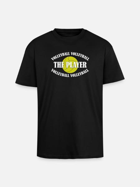 VOLLEYBALL - THE PLAYER - Unisex Oversized Heavyweight T-shirt - black