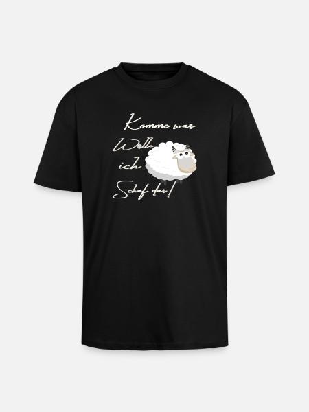 Kuscheliges Schaf Cartoon Spruch - Oversized Heavyweight Unisex T-Shirt - Schwarz