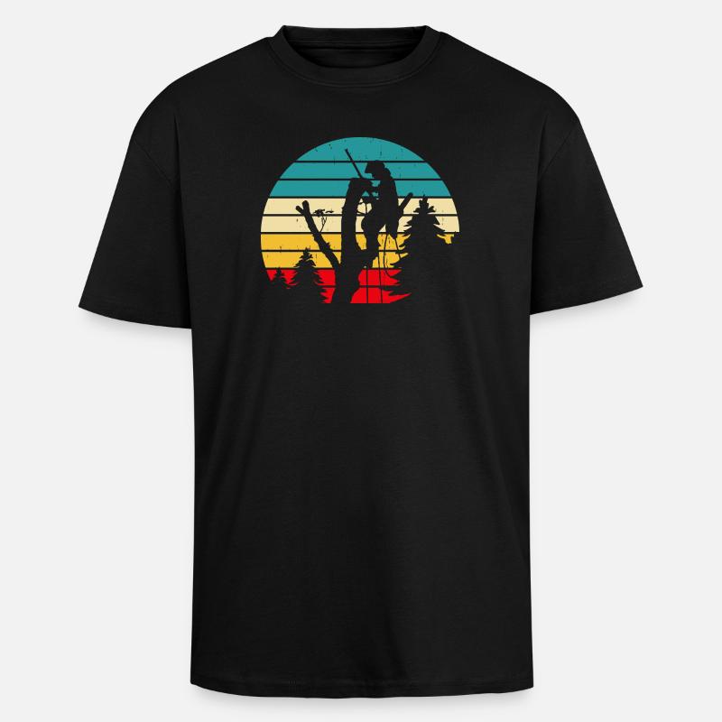 Cadeau drôle de menuisier - T-shirt unisexe oversize épais - noir